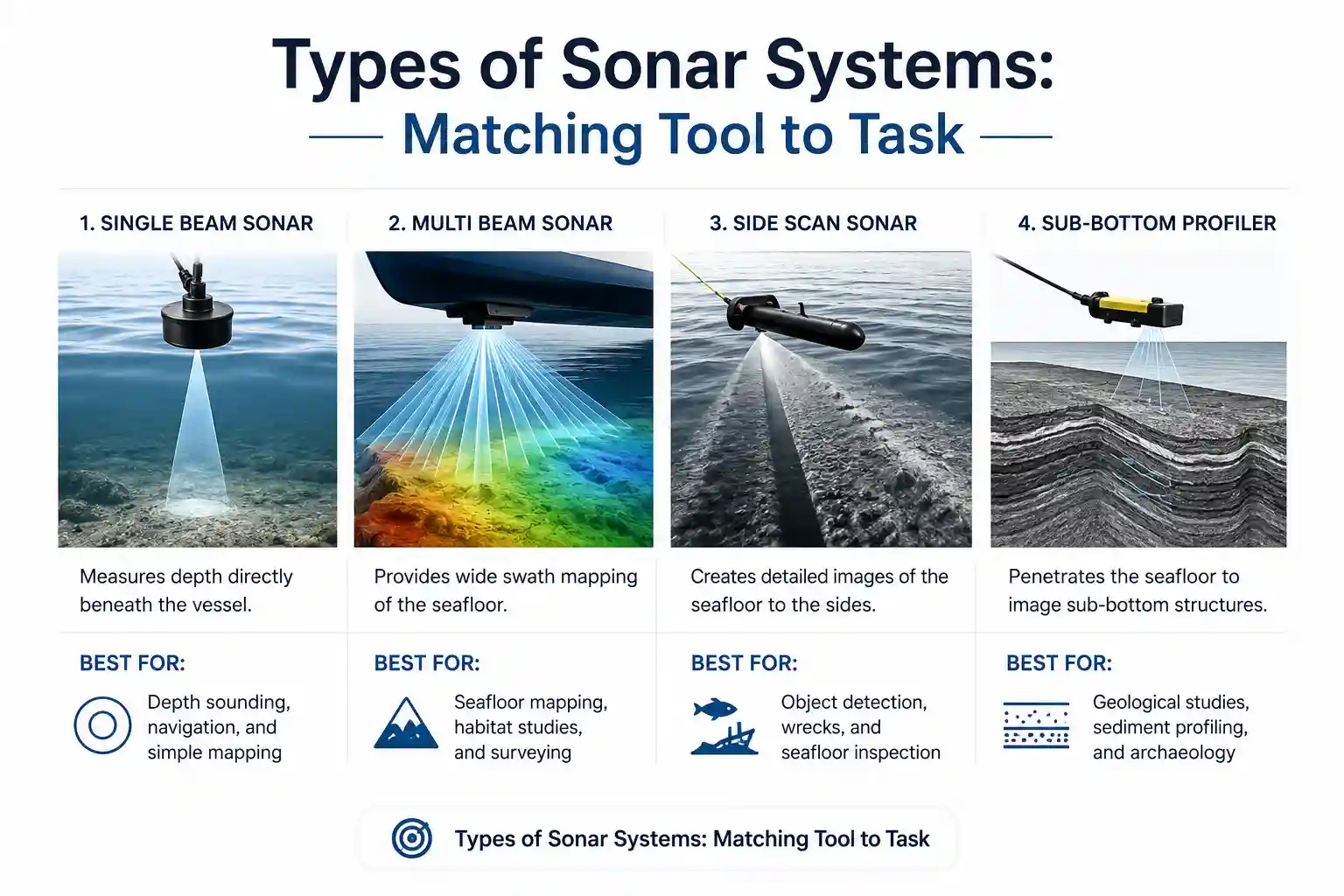 Types of Sonar Systems Matching Tool to Task